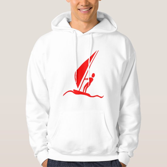 Veste À Capuche Planche à voile - Rouge (Devant)