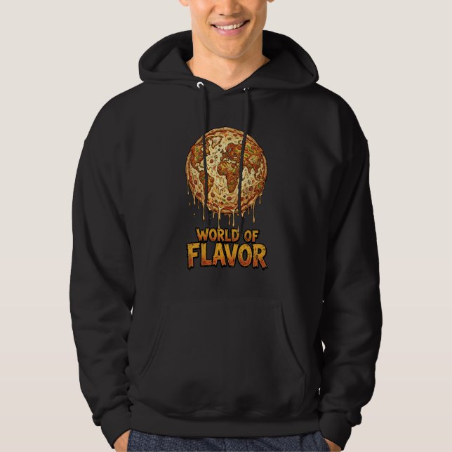 Veste À Capuche Planète de surcharge de pizza (Devant)