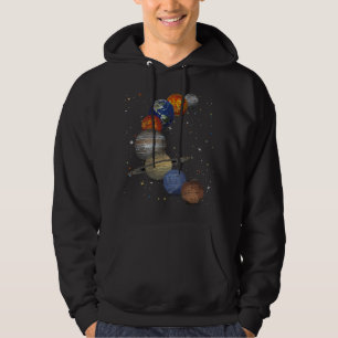 Veste À Capuche Planètes de la Galaxie Soleil Univers Espace Extra