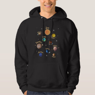 Veste À Capuche Planètes du système solaire Connaissance des enfan