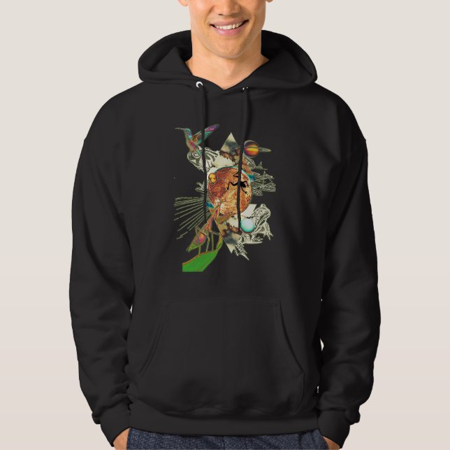 VESTE À CAPUCHE PLANÈTES GRENOUILLE QUÊTE MANTE (Devant)