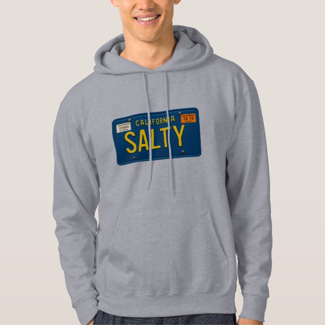 Veste À Capuche Plaque d'immatriculation rétro salée graphique de  (Devant)