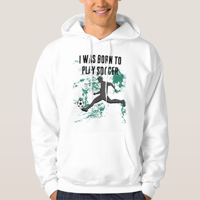 Veste À Capuche Playing soccer graphic black (Devant)