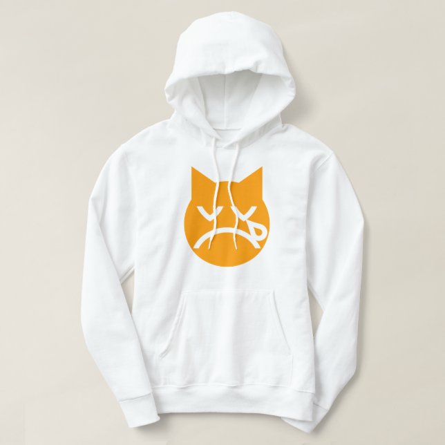 Veste À Capuche Pleurer le chat Emoji (Design devant)
