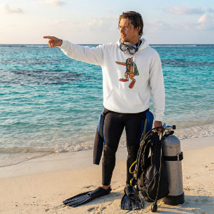 Veste À Capuche Plongeur en scaphandre autonome en combinaison ora