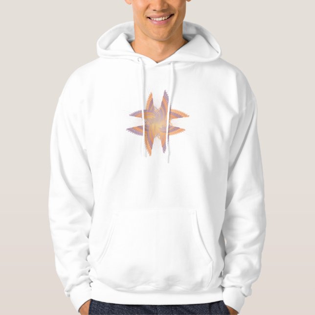 Veste À Capuche Plumes indiennes abstraites (Devant)