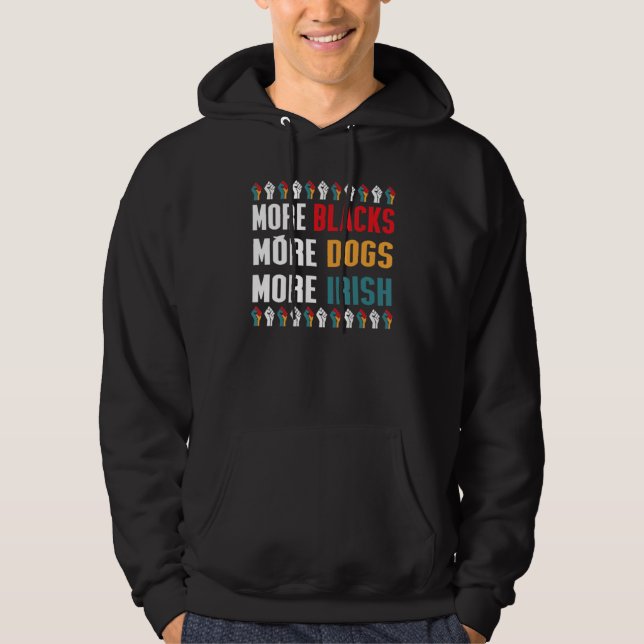 Veste À Capuche Plus de Noirs Plus de Chiens Plus d'Irlandais Hist (Devant)
