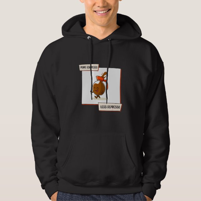 Veste À Capuche Plus d'expresso Moins de café Depresso matin Essen (Devant)