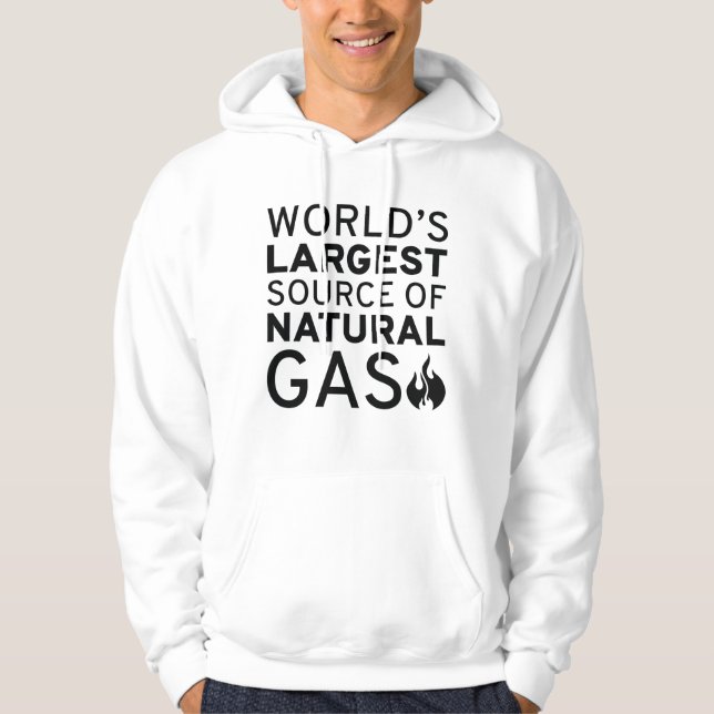 Veste À Capuche Plus Grande Source de Gaz Naturel au Monde (Devant)