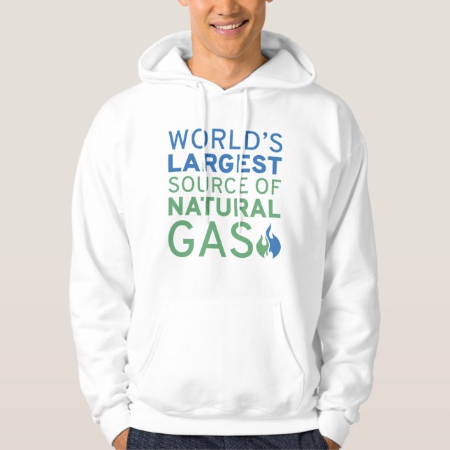 Veste À Capuche Plus Grande Source de Gaz Naturel au Monde (Devant)