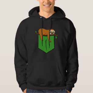 Veste À Capuche Poche Sloth Poche verte Poche Lazy