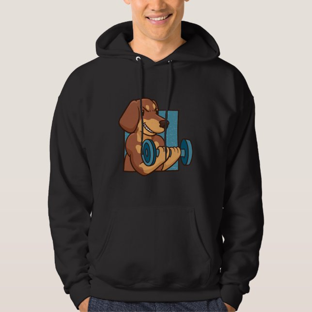 Veste À Capuche Poids du chien Dachshund Levage (Devant)