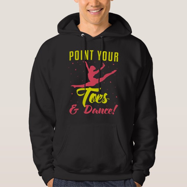 Veste À Capuche Pointe tes pieds et danse Balle pour filles  (Devant)