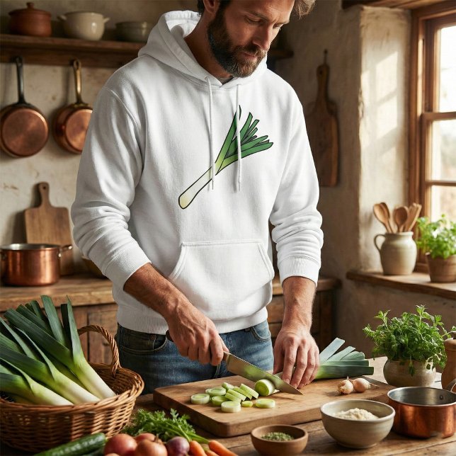 Veste À Capuche Poireau vert simple légume (Créateur téléchargé)