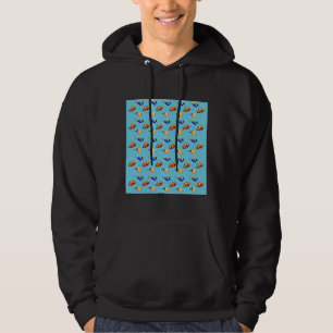 Veste À Capuche Poisson Bleu Tang Et Poisson De Lapin Actif