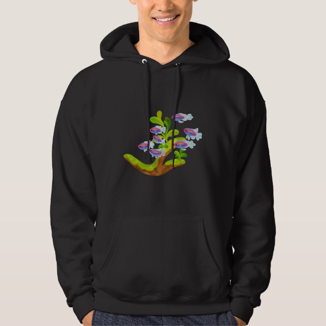 Veste À Capuche Poisson D'Eau Et Tetra Congo Plante (Devant)