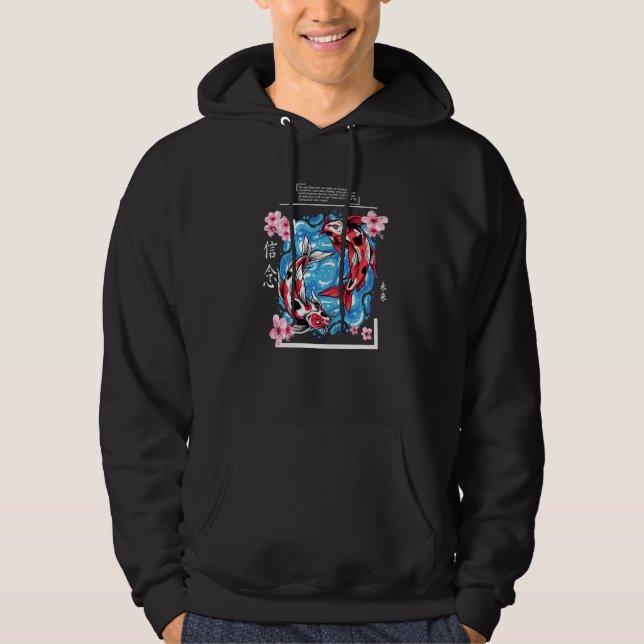 Veste À Capuche Poisson japonais Koi Carp (Devant)
