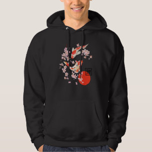Veste À Capuche Poisson koi koi carpe Sakura en fleurs de cerises