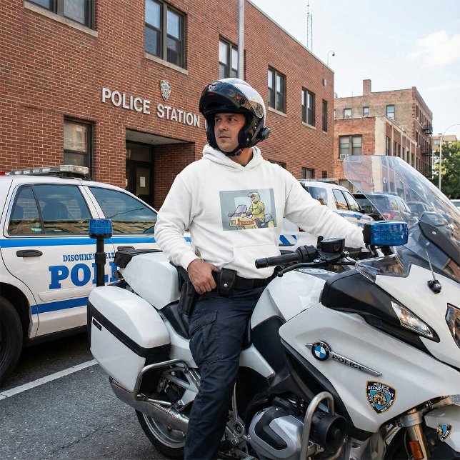 Veste À Capuche Police Motorcycle Officer Law Enforcement (Créateur téléchargé)