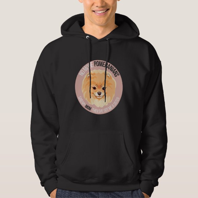Veste À Capuche Pomeranian Dog Meme Sticker (Devant)