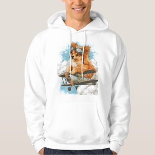 Veste À Capuche Pomeranian pilote � Chien As Volant