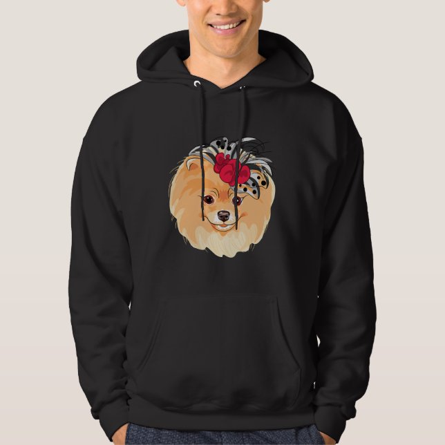 Veste À Capuche Poméranien élégant (Devant)