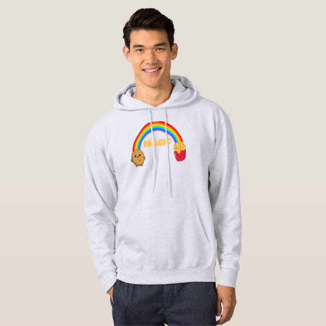 Veste À Capuche Pomme de terre transformée en frites avec un arc-e (Devant entier)