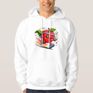 Veste À Capuche Pomme Rouge Super Mascotte de Fitness en Dessin An