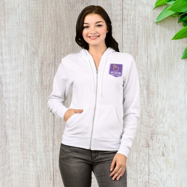 Veste À Capuche Pomme violette Badge Conception Fruit Lover (Créateur téléchargé)