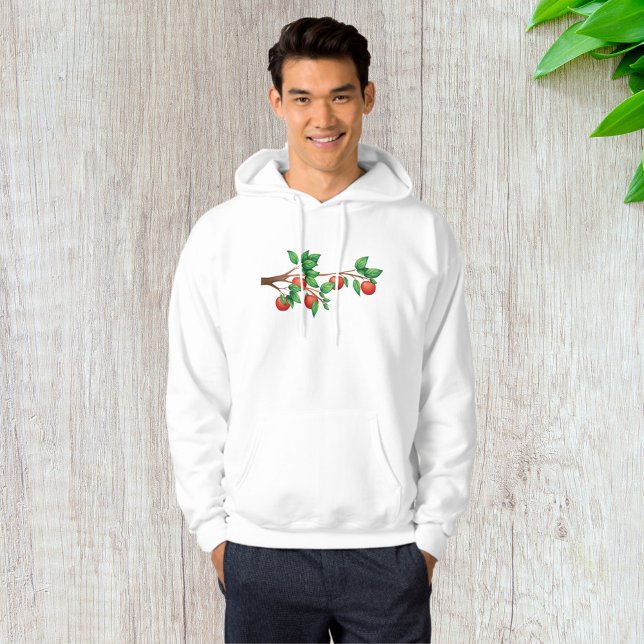 Veste À Capuche Pommier rouge Branche Fruit frais et Feuilles vert (Créateur téléchargé)