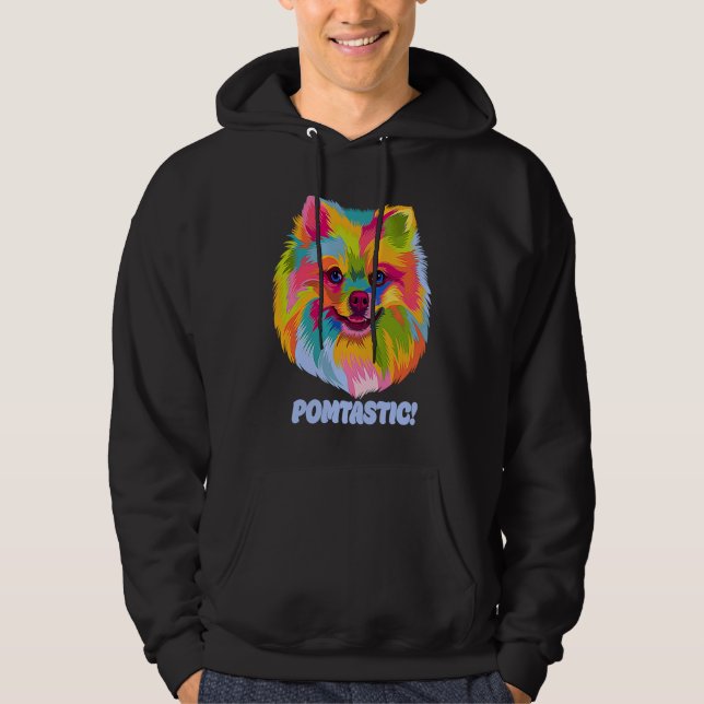 Veste À Capuche Pomtastic  Pomeranian Humor Pom Pom Animal Pun (Devant)
