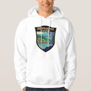 Veste À Capuche Pont d'état du parc Deception Pass Badge de Washin