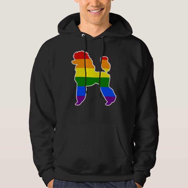 Veste À Capuche Poodle arc-en-ciel (Devant)