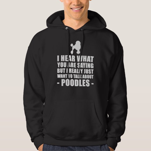 Veste À Capuche Poodle Funny Cadeau (Devant)
