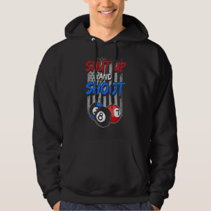 Veste À Capuche Pool Player 8 Ball Cue Table Billiard Arrêt Et