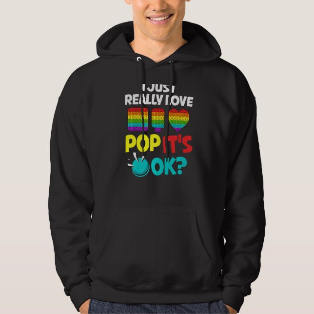Veste À Capuche Pop It Fidget Jeu Jeu Drôle Stress Bubble (Devant)