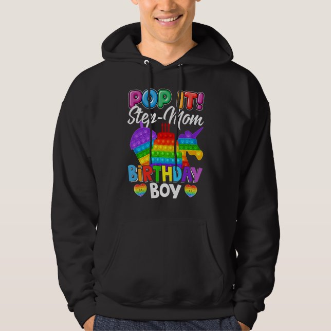 Veste À Capuche Pop It Step Maman Anniversaire Garçon Fidget Enfan (Devant)