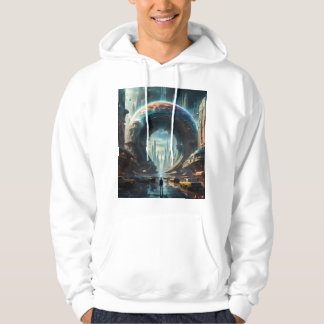 Veste À Capuche Portail futuriste de la planète Alien avec Porte m