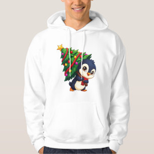 Veste À Capuche Porte-sapin de Noël pingouin