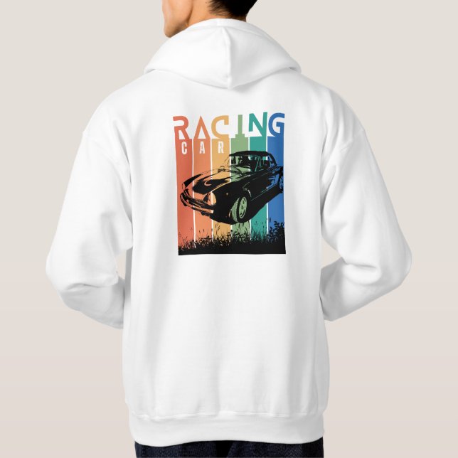 Veste À Capuche Portez votre sport, Voiture Racing (Dos)