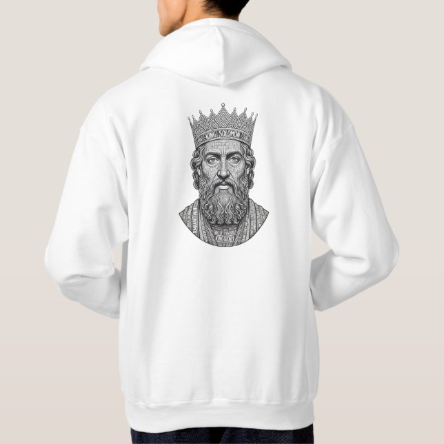 Veste À Capuche Portrait calligraphié du roi Salomon - Écriture vi (Dos)