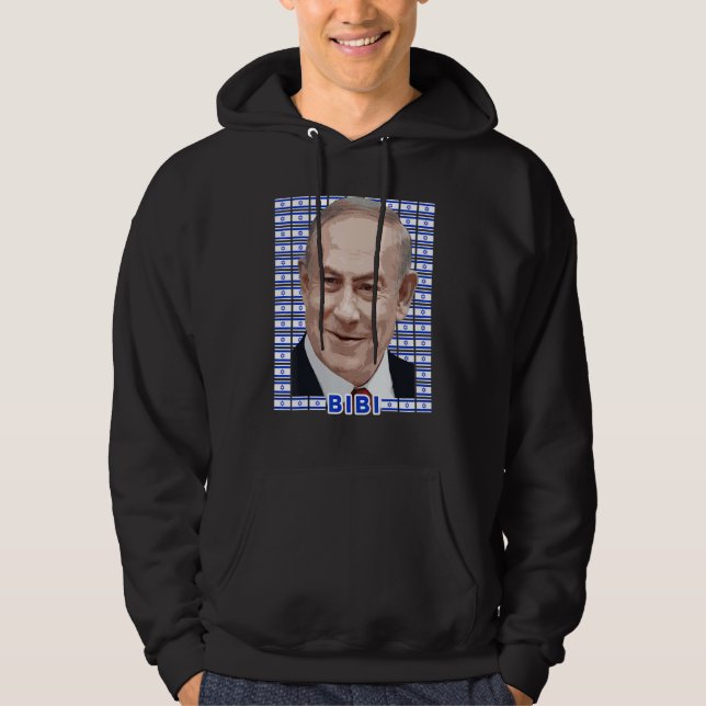 Veste À Capuche Portrait de Benjamin Netanyahu  Premier ministre d (Devant)