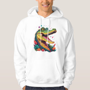 Veste À Capuche Portrait de crocodile coloré