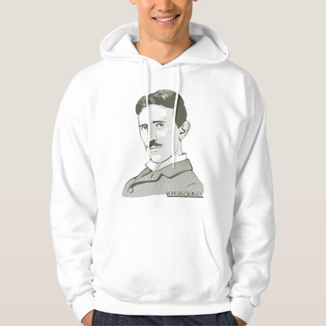 Veste À Capuche Portrait de Nikola Tesla (Devant)
