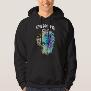 Veste À Capuche Portrait Pop coloré Chien Dalmatien Papa Père D
