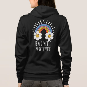 Veste À Capuche Positivité du rayonnement Arc-en-ciel coloré et