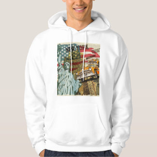 Veste À Capuche Poster de voyage new-yorkais vintage.