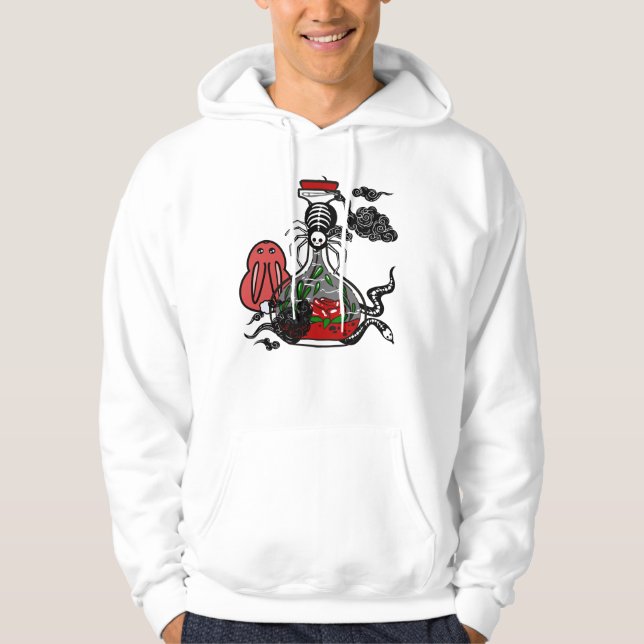 Veste À Capuche Potion gothique avec araignée squelette (Devant)