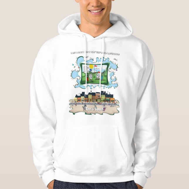 Veste À Capuche Potty Mouth | Sweatshirt Blanc à Humour Satirique (Devant)
