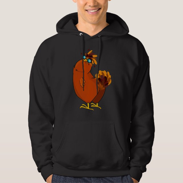 Veste À Capuche Poulet cool Avec Lunettes de soleil (Devant)